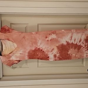 See You Monday pink tie dye bodycon dress